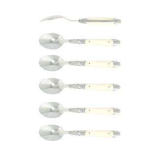 Forge de Laguiole Tradition set 6 coffee spoons with bone handle Buy on Shopdecor FORGE DE LAGUIOLE collections