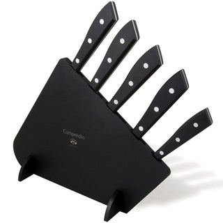 Coltellerie Berti Compendio block with 5 kitchen knives 8562 black #variant# | Acquista i prodotti di COLTELLERIE BERTI 1895 ora su ShopDecor