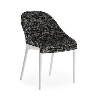 Kartell Eleganza Ela armchair in Melange fabric with white structure Kartell Melange 1 Black - Buy now on ShopDecor - Discover the best products by KARTELL design