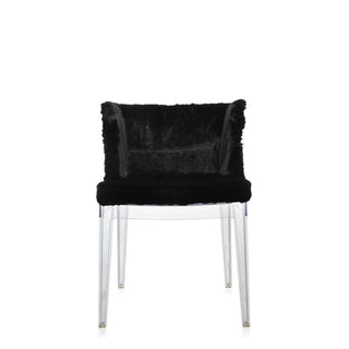 Kartell Mademoiselle Kravitz armchair faux-fur woven fabric with transparent structure Buy on Shopdecor KARTELL collections