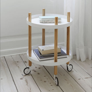 Normann Copenhagen Block table diam 45 cm. with natural ash legs Buy on Shopdecor NORMANN COPENHAGEN collections