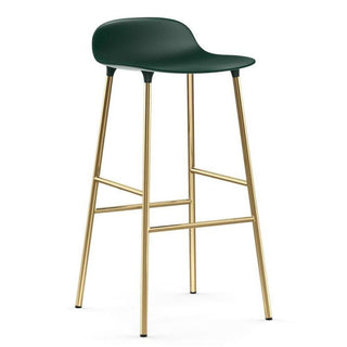 Normann Copenhagen Form brass bar stool with polypropylene seat h. 75 cm. Normann Copenhagen Form Green - Buy now on ShopDecor - Discover the best products by NORMANN COPENHAGEN design