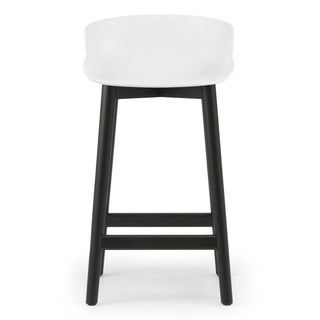Normann Copenhagen Hyg black oak bar stool with polypropylene seat h. 65 cm. - Buy now on ShopDecor - Discover the best products by NORMANN COPENHAGEN design