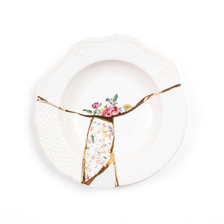 Seletti Kintsugi soup plate in porcelain/24 carat gold mod. 3 Buy on Shopdecor SELETTI collections
