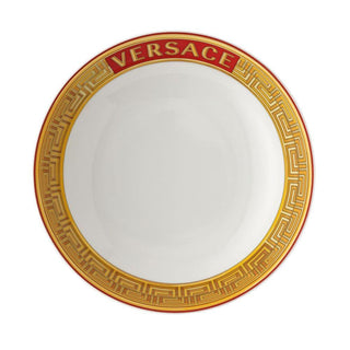 Versace meets Rosenthal Medusa Amplified Golden Coin deep plate diam. 22 cm. Buy on Shopdecor VERSACE HOME collections